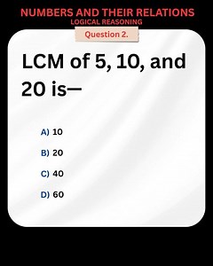 Numbers and Their Relations MCQs