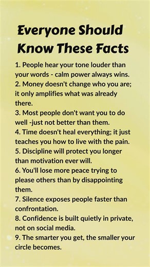 Everyone Should Know These Facts | Wisdom Words