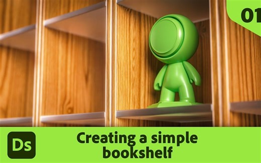 Substance 3D Designer-Creating a simple bookshelf with the Substance Model Graph