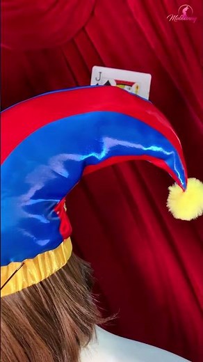 TADC Clown Girl Derivative Sexy Cosplay Costume Blue and Red Color-blocked Bodysuit Jacket with Hat