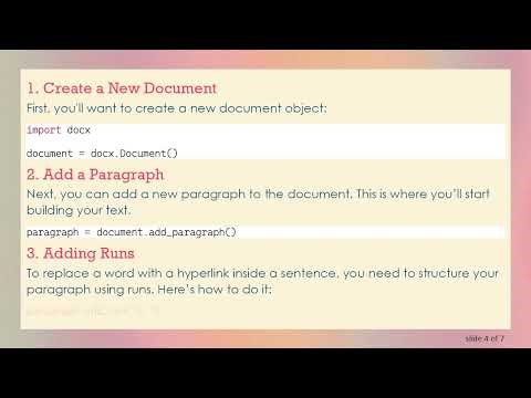 How to Replace a Word with a Hyperlink in MS Word Using Python's docx Library