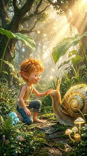 The Little Elf and the Golden Snail 🐌✨ | Magical Friendship Adventure #fairy tale