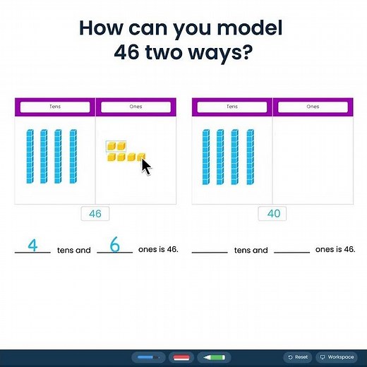 How can you model a number in two ways?