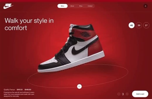 GRAPHIC DESIGNER 👩🏻‍💻 | Designed this interactive shoe showcase UI #explorepage #trendingnow #reel #designer #ui visual from scratch ✨ | Instagram