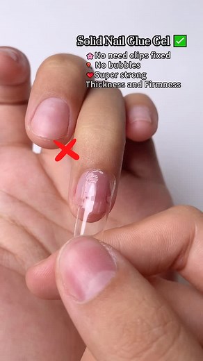 Aillsa on Instagram: "New to nails? 🙋‍♀️ This glue’s beginner‑friendly, mess‑free, and sticks like a pro.#gelxnails #nailglue #nailtutorials #solidnailglue #VIRAL #nailhack #summernails"