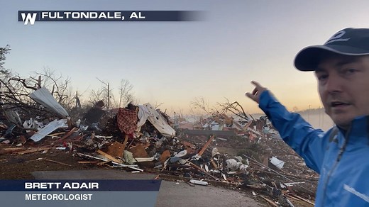 6.3K views · 114 reactions | Our field correspondent, Meteorologist Brett Adair assesses the damage from the #tornado in #Fultondale, #Alabama this morning. We will continue to cover the #damage and the track of the same system as it moves east! Stick with @weathernation to stay updated. | WeatherNation | Facebook