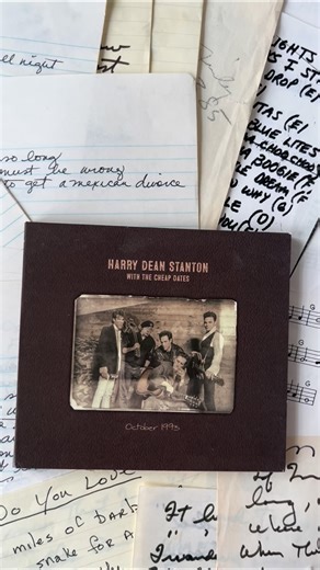 Damian on Instagram: "A very large volume of Harry Dean Stanton’s predominately handwritten musical notes and lyrics. Most famously an actor, Harry Dean Stanton (Repo Man, Alien, Wild at Heart, Twin Peaks: Fire Walk with Me, Inland Empire) was also a musician and vocalist, singing folk, blues, country and rock and roll, releasing two albums ‘October 1993’ with the Cheap Dates (2021) and Harry Dean Stanton: Partly Fiction (2014). Of music, the actor said: ‘I had to decide if I wanted to be a sing