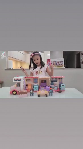 RV Camper Doll Playhouse 🏩🚎👸 👸This camper doll playset equipped with portable carrying handle, it is very convenient to pack up and move around. Building toy bus with adorable little accessories can inspire the children’s imagination and encourages their minds to explore the world. 👸Fashion RV has plenty of areas for pretend play, such as ladder to the car roof, bathroom, kitchen, living room and an outdoor area for dinning. Kids will have some fun thought when put these different accessori