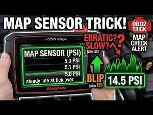 How to Test MAP Sensor Live Data Graphing on an OBD2 Scanner