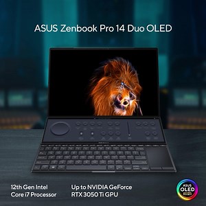 The flagship 12th Gen Intel Core i7-12900H processor of Zenbook Pro 14 Duo OLED (UX8402) delivers extreme performance for every creative task, and it’s a perfect match for the studio-grade NVIDIA GeForce RTX 3050 Ti graphics. Learn more here: https://bd.asus.click/P14dFB | ASUS