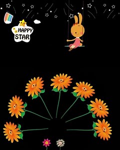 Magical Flower Dance Fun Sensory - Happy Star Dancing #shorts
