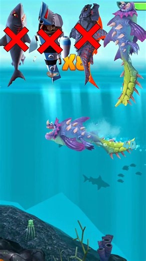 Hungry Shark Evolution Gameplay: Two Shark Noobs vs. One Shark King #new #shorts