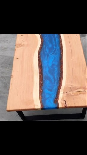 What do you think of this new fir blue river table 🌊👌 . . . #rivertable #furnituredesign #furniture #resinart #resin #art #artistsoninstagram | DriftWood Works