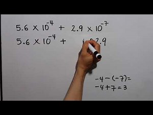 Addition in Scientific Notation with Negative Exponents