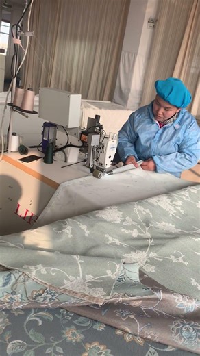 Automatic curtain production line sewing machine #curtains #bedsheets