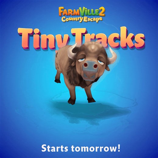 Tiny Tracks starts tomorrow! 🌟🚜 Compete against fellow Farmers to win amazing rewards. Are you ready to race to the finish? 🏁💰 #FarmVille2CountryEscape Play Now ▶️ https://zynga.social/FVCE/FB | FarmVille 2
