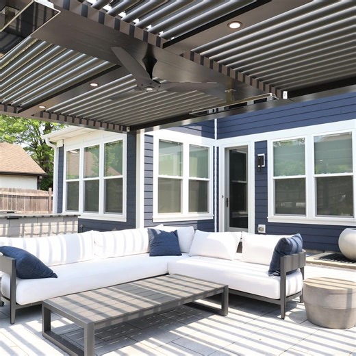 This innovation lets the homeowners use their outdoor patio spaces...