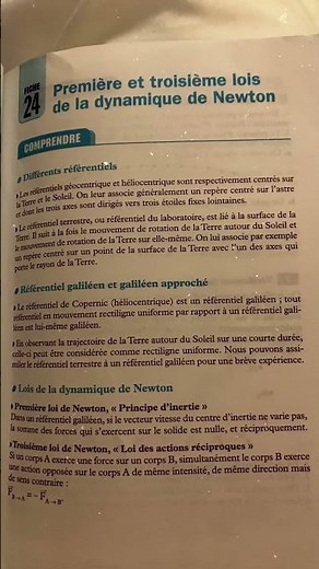 Première et troisième lois de la dynamique de Newton - exercice et corrigé #bac2024#physique #