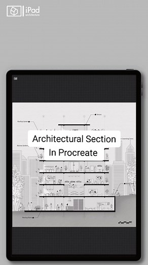 Architectural Section In Procreate
