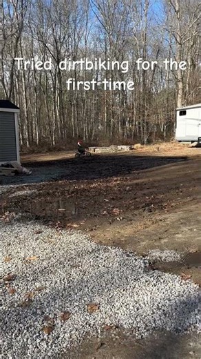 The yard is a mud pit rn💀 #outdoors #fypシ #dirtbike