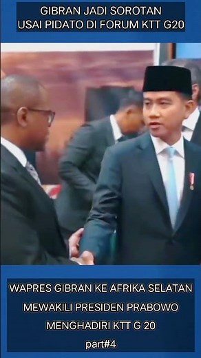 Part "4.Gibran jadi sorotan, usai pidato di KTT G20 #shorts