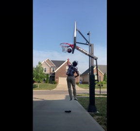 Incredible Dunks! 5'6 Kid Dunking on a 10ft Hoop