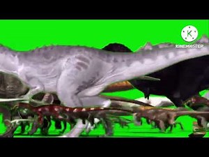 Dinosaur Stampede Green Screen