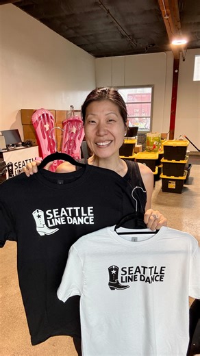 Thank you friends for following along on my new venture. Today’s accomplishment: finishing t-shirts for staff and I suppose local friends who may want to buy one. $15 come pick up at studio. They may be wonky and not perfectly aligned, but…I tried! #seattlelinedance #shellysavestheday | Seattle Line Dance