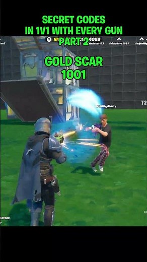 ALL SECRET CODES IN 1V1 WITH EVERY GUN !!! 🤫🤫🤫