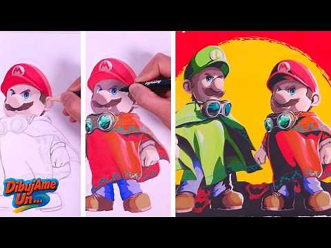 I drew Super Mario Galaxy with acrylic markers, but it's Red Dead Redemption 2 || Ohuhu Review