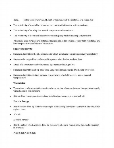 Revision 3 Current Electricity Notes Class 12 | Chapter 3 Class 12 Physics#physics #jee #exam