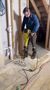 5.4K views · 17 reactions | Here’s what jackhammering is really like. #tools #jackhammer #toolsofthetrade #basementremodeling #basementbathroom #plumbing #homeprojects #demo #demotools #jackhammering #tools #carpenter #protools | MyFixitUpLife | Facebook