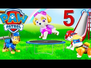 Paw Patrol Educational Numbers Video, learning to count to 5 with Rubble and Skye