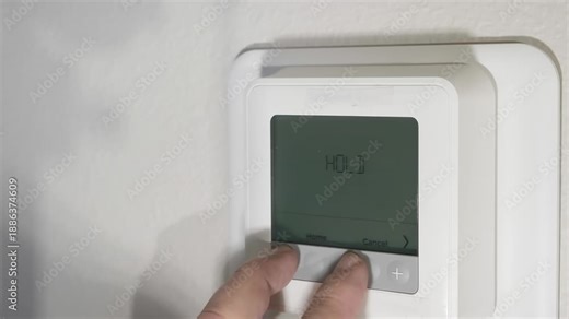 Control of the smart home heating system via a remote climate control with a display