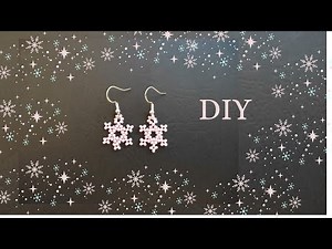 Easy tutorial for snowflake earrings, Seed Bead Christmas Earrings Making