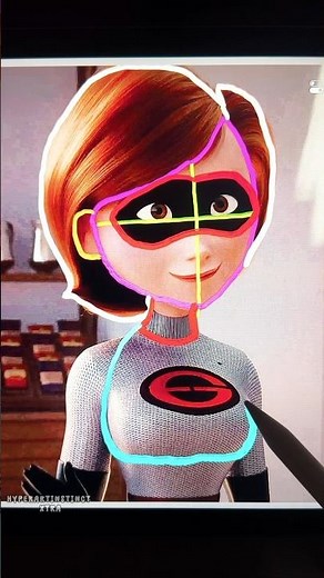 Drawing Helen Parr from the incredibles 2 😍♥️#shorts #incredible#drawing
