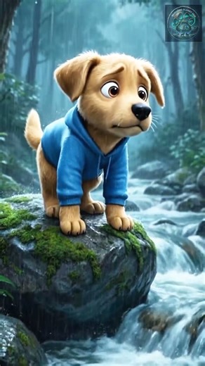 Hero Dog Jumps Into Waterfall To Save Drowning Kitten! 🐶🐱 #shorts ।Pawsome Planet Hub