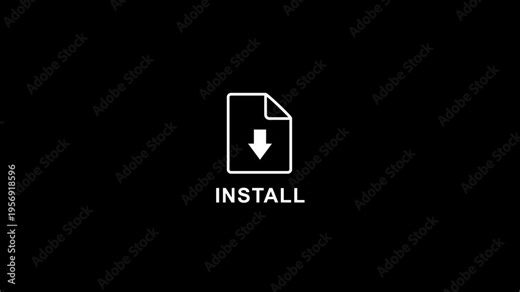 Download installation animation software app symbol download installation symbol install sign download button