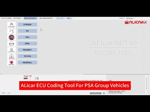 PSA Group Vehicle ECU Coding Tool Introduction For Citroen DS FIAT OPEL Peugeot Toyota Vauxhall