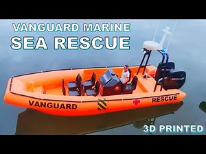 3D Printed RC Boat Vanguard Marine Sea Rescue