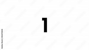 Countdown number Animation, timer icon, count the number, count digit, Modern countdown time. Stock Video
