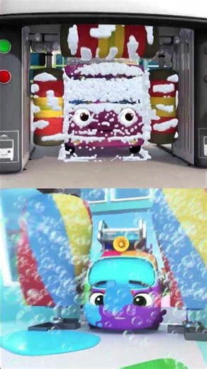 🌈🚌 Rainbow Car Wash! Watch Buster Shine BRIGHT! ✨🚿 #buster #kids #cartoon