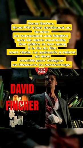 Brad Pitt n'a pas joué cette blessure. 😱 #film #seven