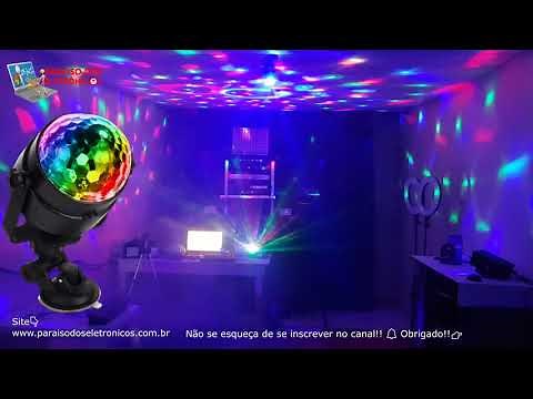 Mini Bola Maluca Globo Iluminação jogo de luz LED RGB para festa balada Alimentação USB 5v Led-20
