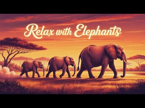 Relax with Elephants – Gentle Giants of the Savanna with Calming Music