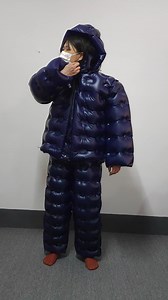 2022 New PVC Blue Inflatable Down Jacket and Trousers Suit for Adult