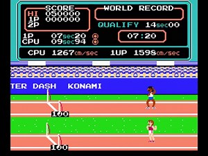 Track & Field Nintendo NES PAL 60 Gameplay (NTSC-U)