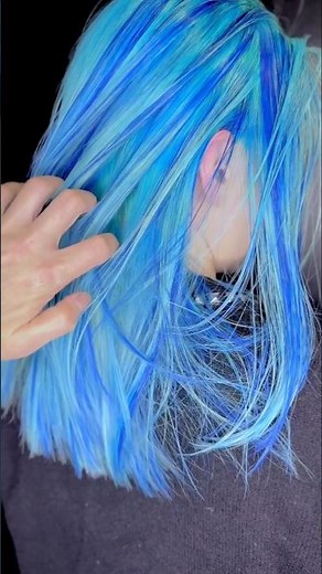 Blue & Blue Hair Dye Transformation 💙✨ | LifeArt Rainbow #hairglowup