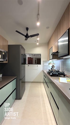 Pastel tone Kitchen @ Supreme Estia, Baner #homeinterior #kitchendesign #interiordesign