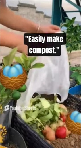 Easy Compost Making with Kitchen Vegetable Scraps.#youtube